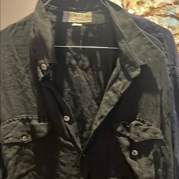 Men's Black Button-Up Jacket - Picture 3 of 4